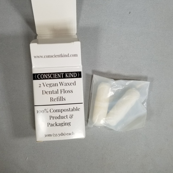 🐳Zero-Waste Vegan Waxed Dental Floss Refills Mint - Picture 6 of 6